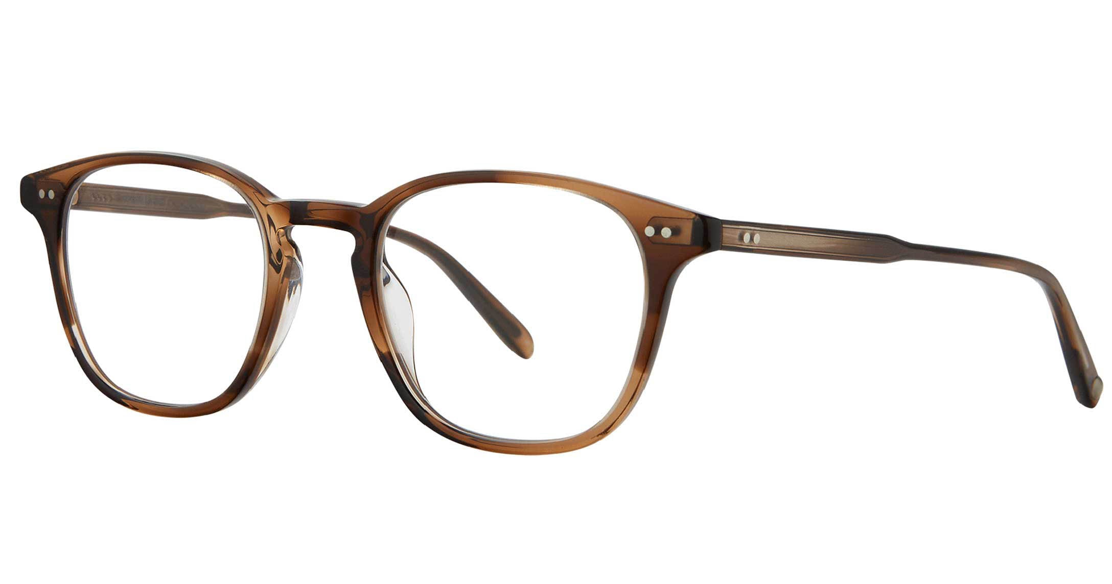 Garrett Leight Clark Brille, Schrägansicht Khaki (KHT)