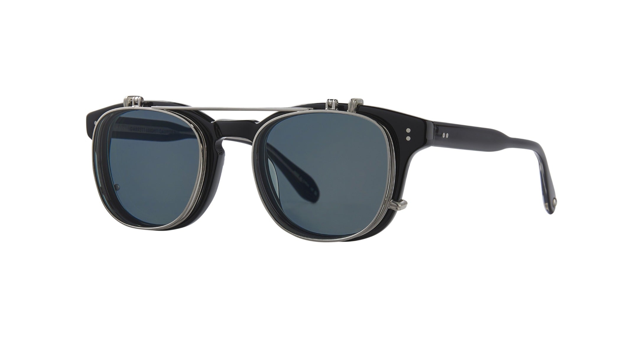 Garrett Leight Langley Clip Silver/H2O Seitenansicht - City Optikhaus