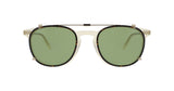 Garrett Leight Kinney Clip Gold-Dark Golden Tortoise/Green - City Optikhaus