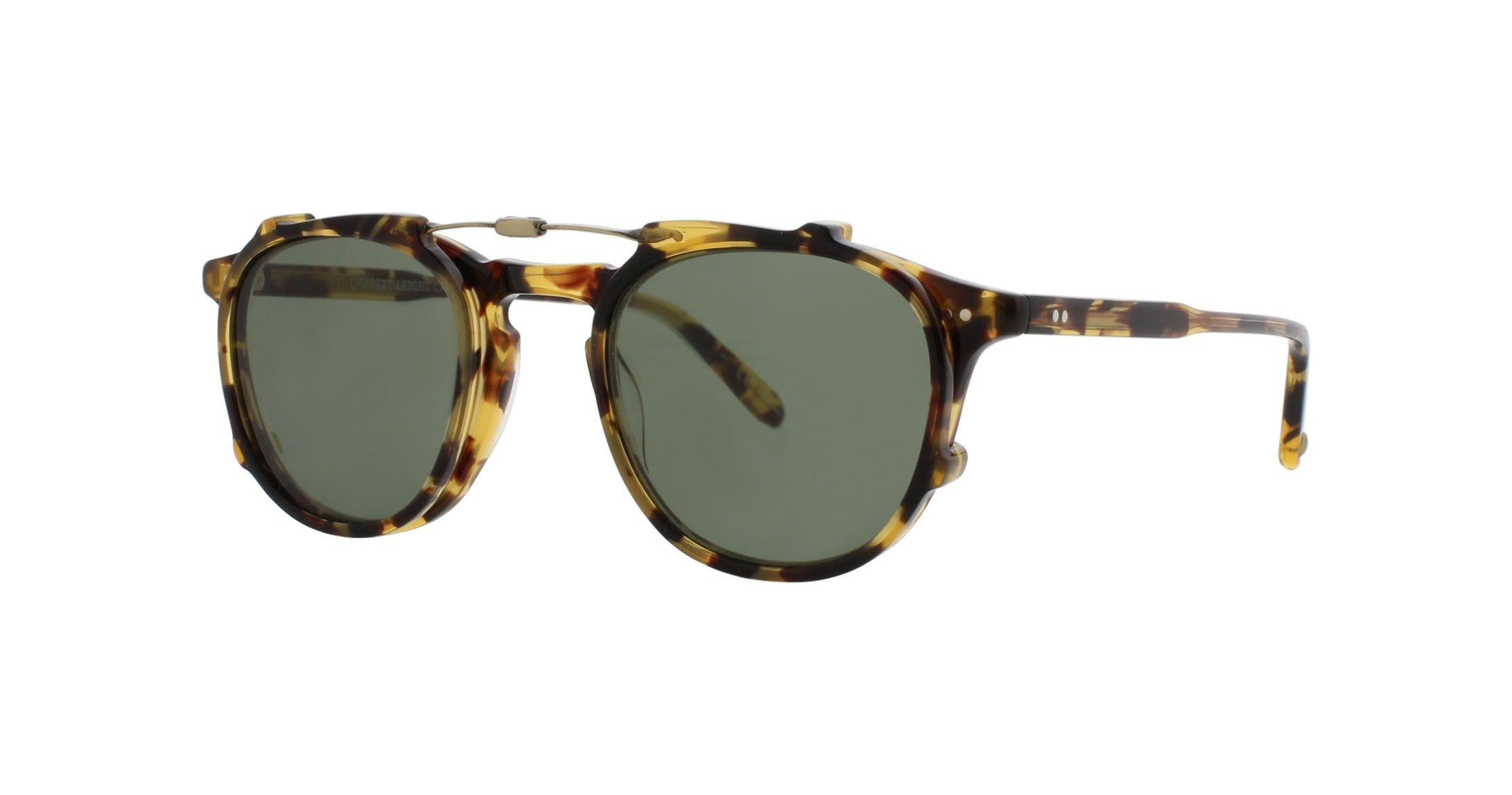 Garrett Leight Hampton Clip Dark Tortoise/G15 Seitenansicht - City Optikhaus