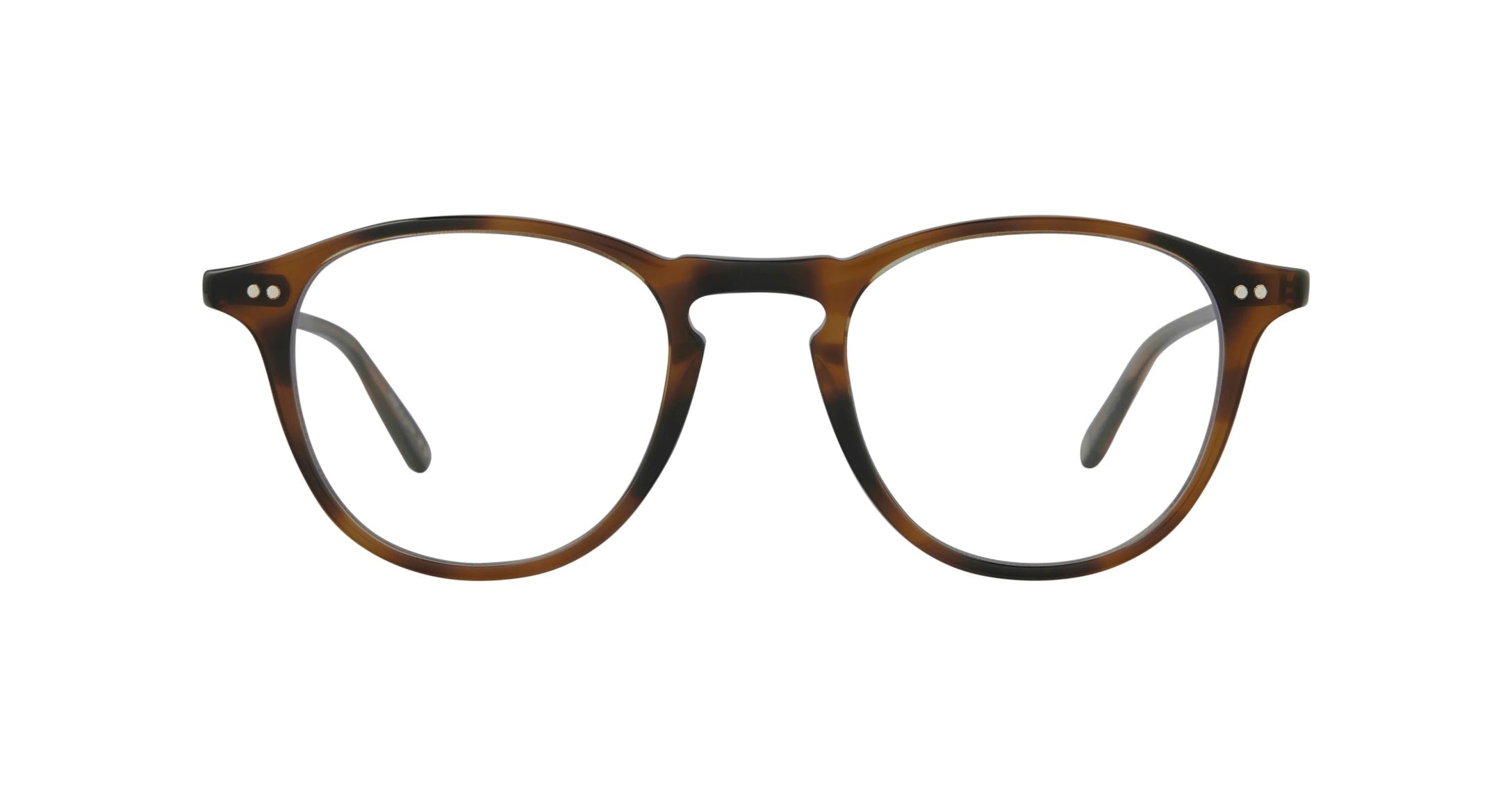 Garrett Leight Hampton Brille, Frontansicht Spotted Brown Shell