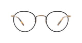 Garrett Leight Wilson Brille, Frontansicht Gold/Matt Schwarz