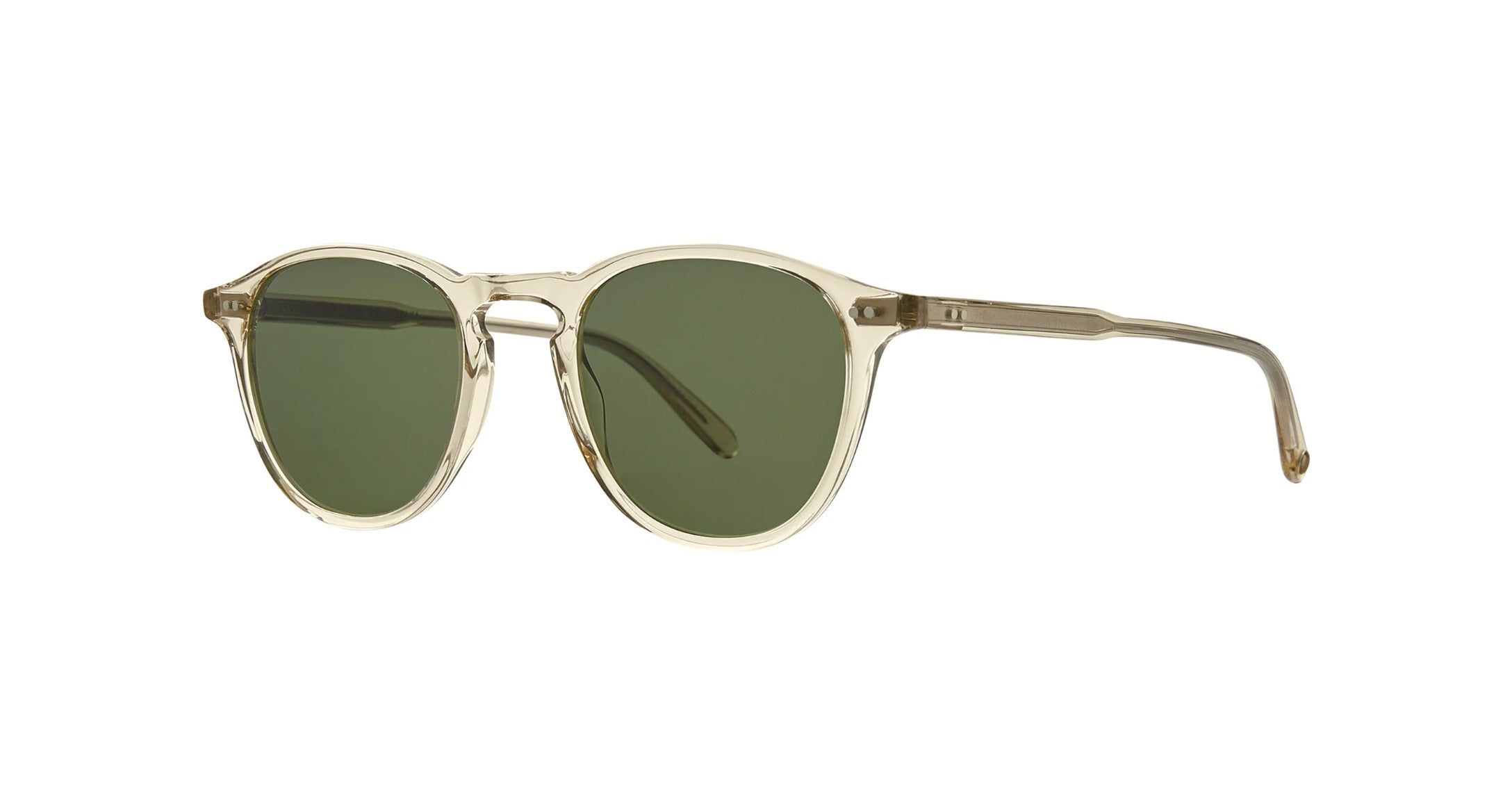 Garrett Leight Hampton Sun Sonnenbrille, Schrägansicht Champagner