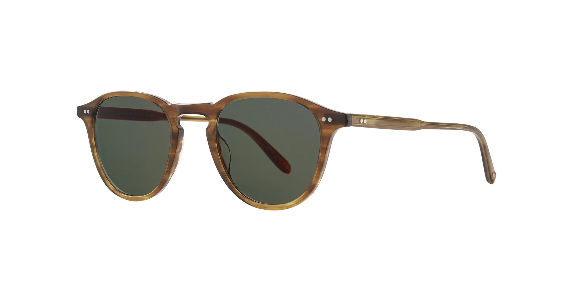 Garrett Leight Hampton Sun Sonnenbrille, Schrägansicht Demi Blonde