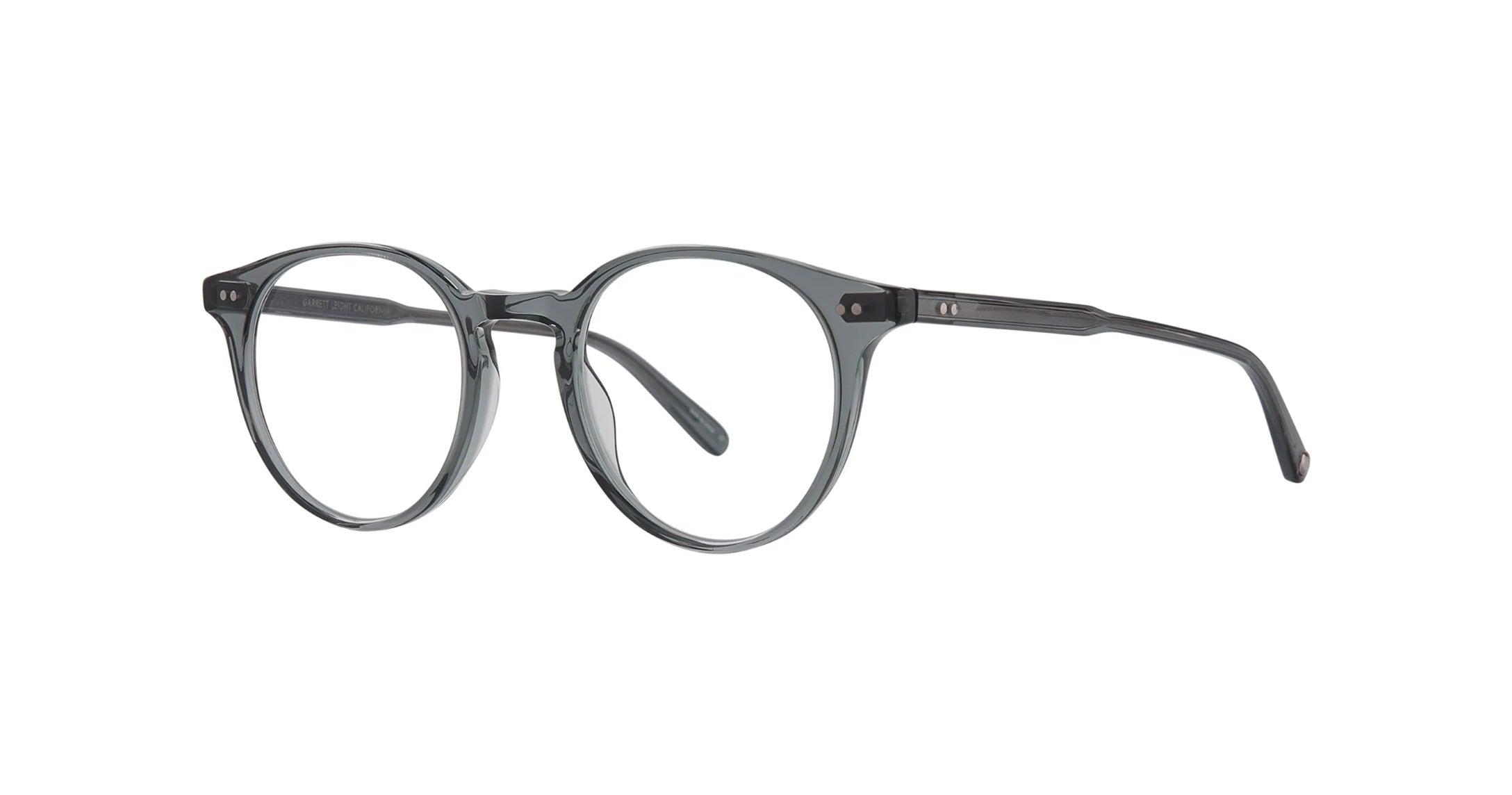Garrett Leight Clune Brille, Schrägansicht Sea Grey