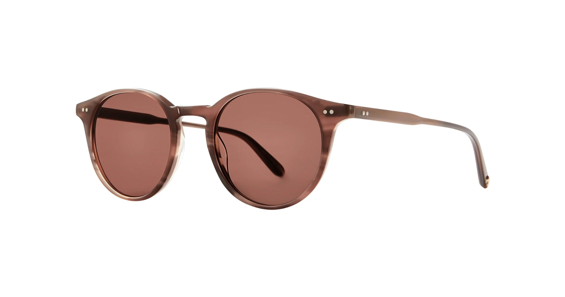 Garrett Leight Clune Sun Sonnenbrille, Schrägansicht Sequoia Tortoise