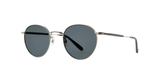 Garrett Leight Wilson M Sun Sonnenbrille, Schrägansicht Silver/Black