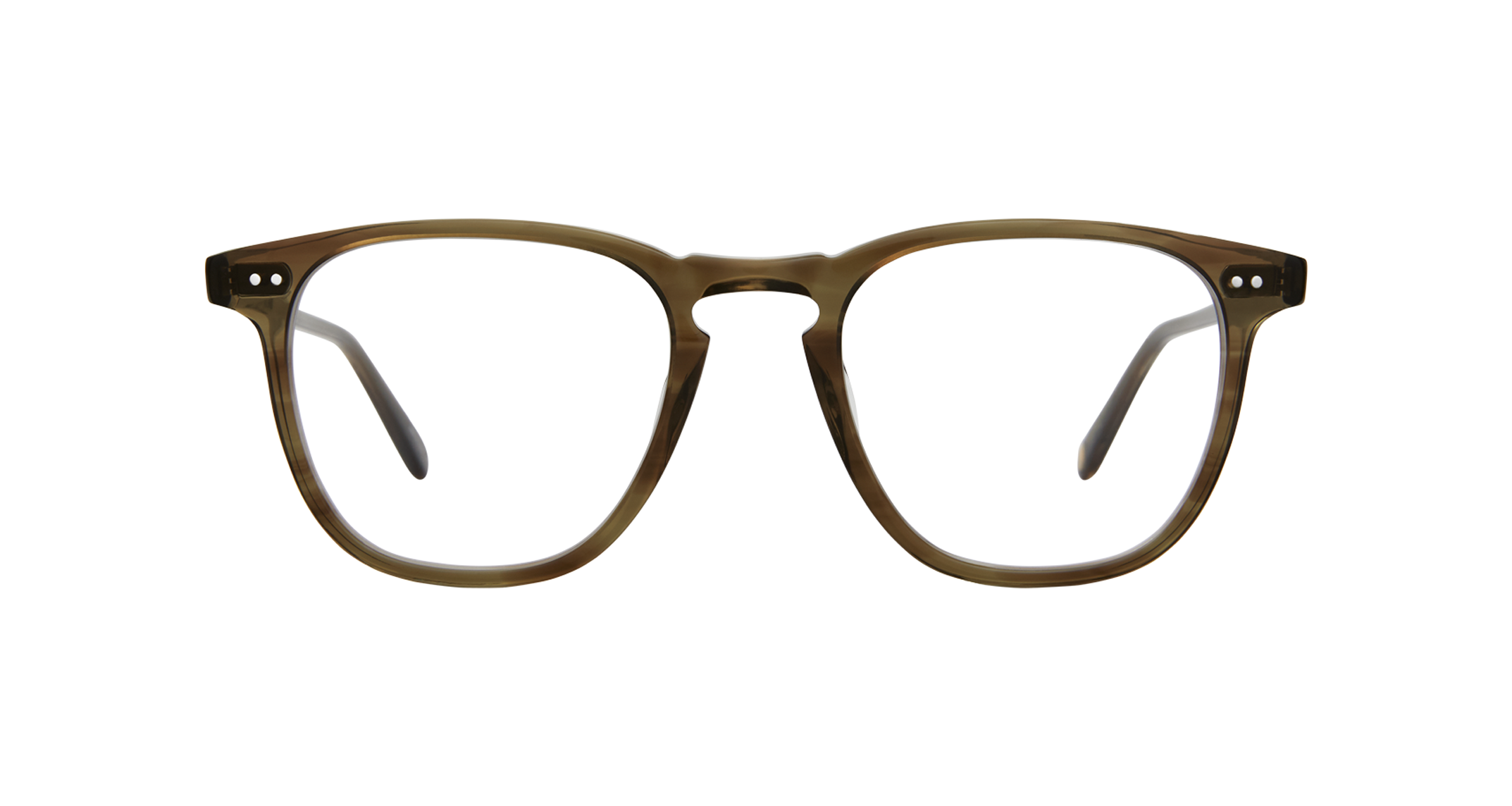 Garrett Leight Brooks Brille, Frontansicht Olive Tortoise