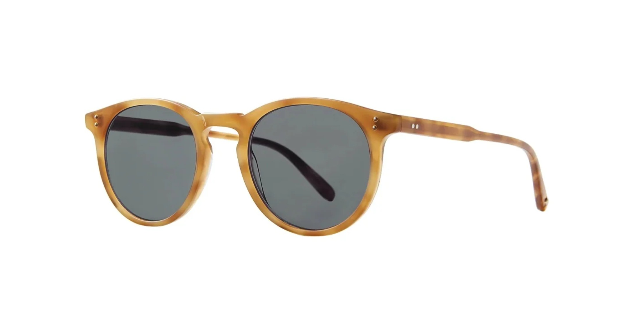 Garrett Leight Carlton Sun Sonnenbrille, Schrägansicht Ember Tortoise
