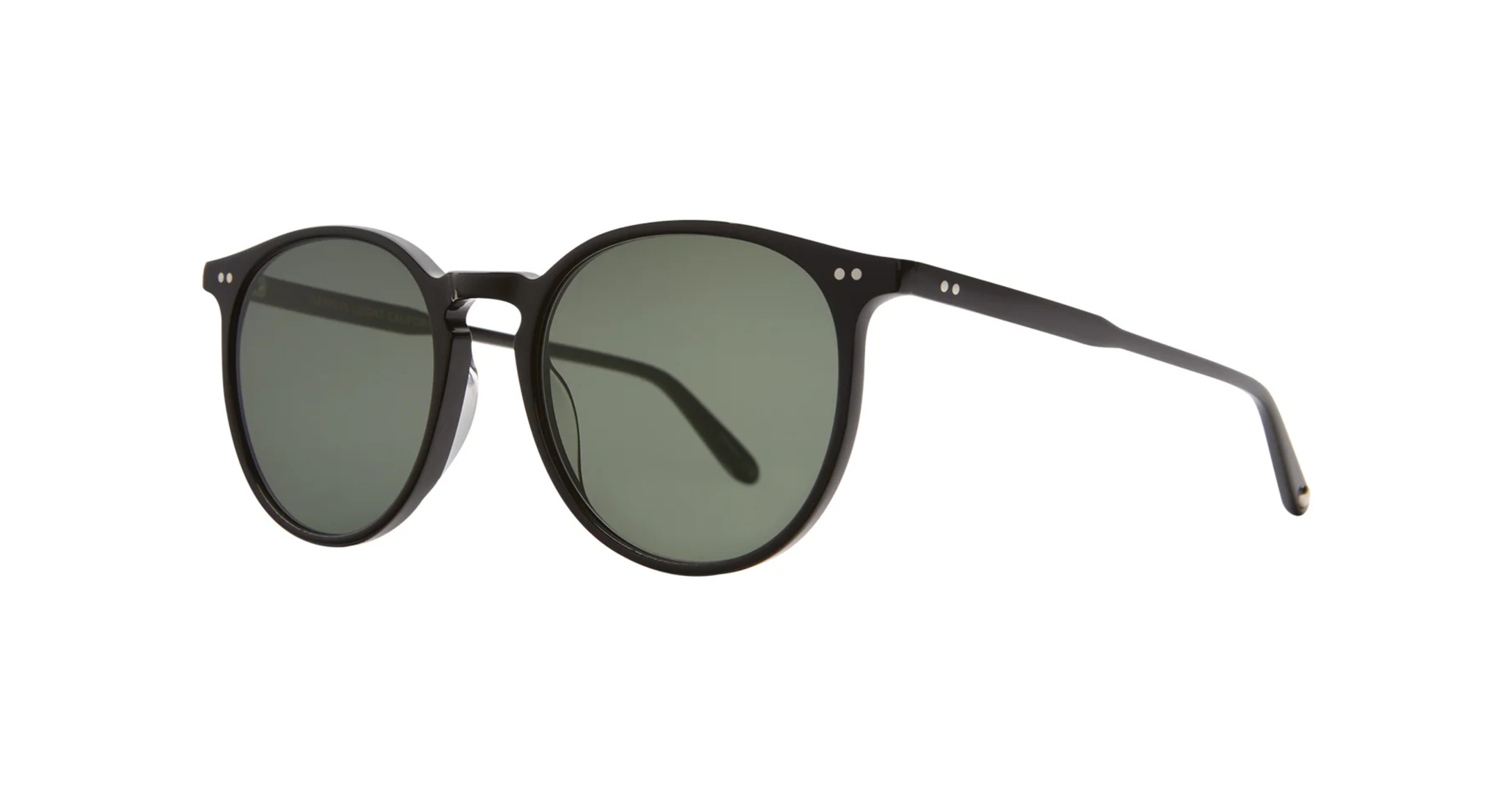 Garrett Leight Morningside Sun Sonnenbrille, Schrägansicht Bio Black