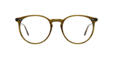 Garrett Leight Morningside Brille, Frontansicht Olive Tortoise