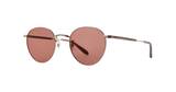 Garrett Leight Wilson M Sun Sonnenbrille, Schrägansicht Copper-Spotted Brown Shell