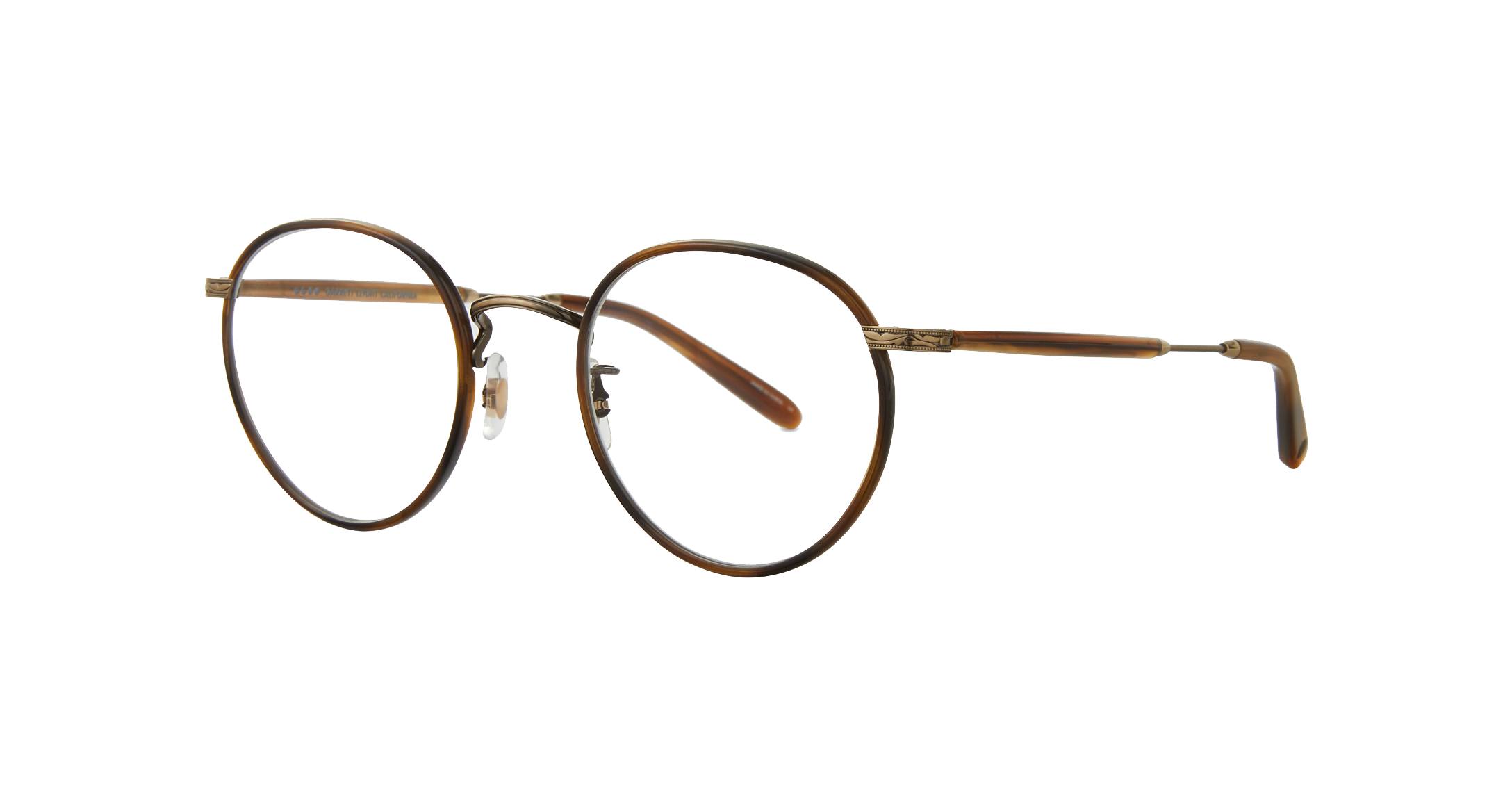 Garrett Leight Wilson Brille, Schrägansicht Blonde/Gold