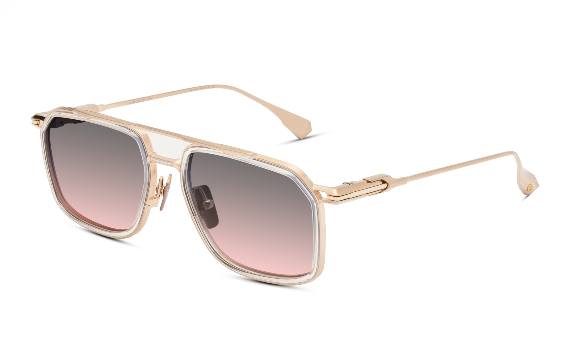 Dita Lineage.99X Sun Brushed White Gold/Crystal Clear/Yellow Gold (04), Ansicht 2