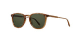Garrett Leight Kinney Sun Sonnenbrille, Schrägansicht Pacific Teak
