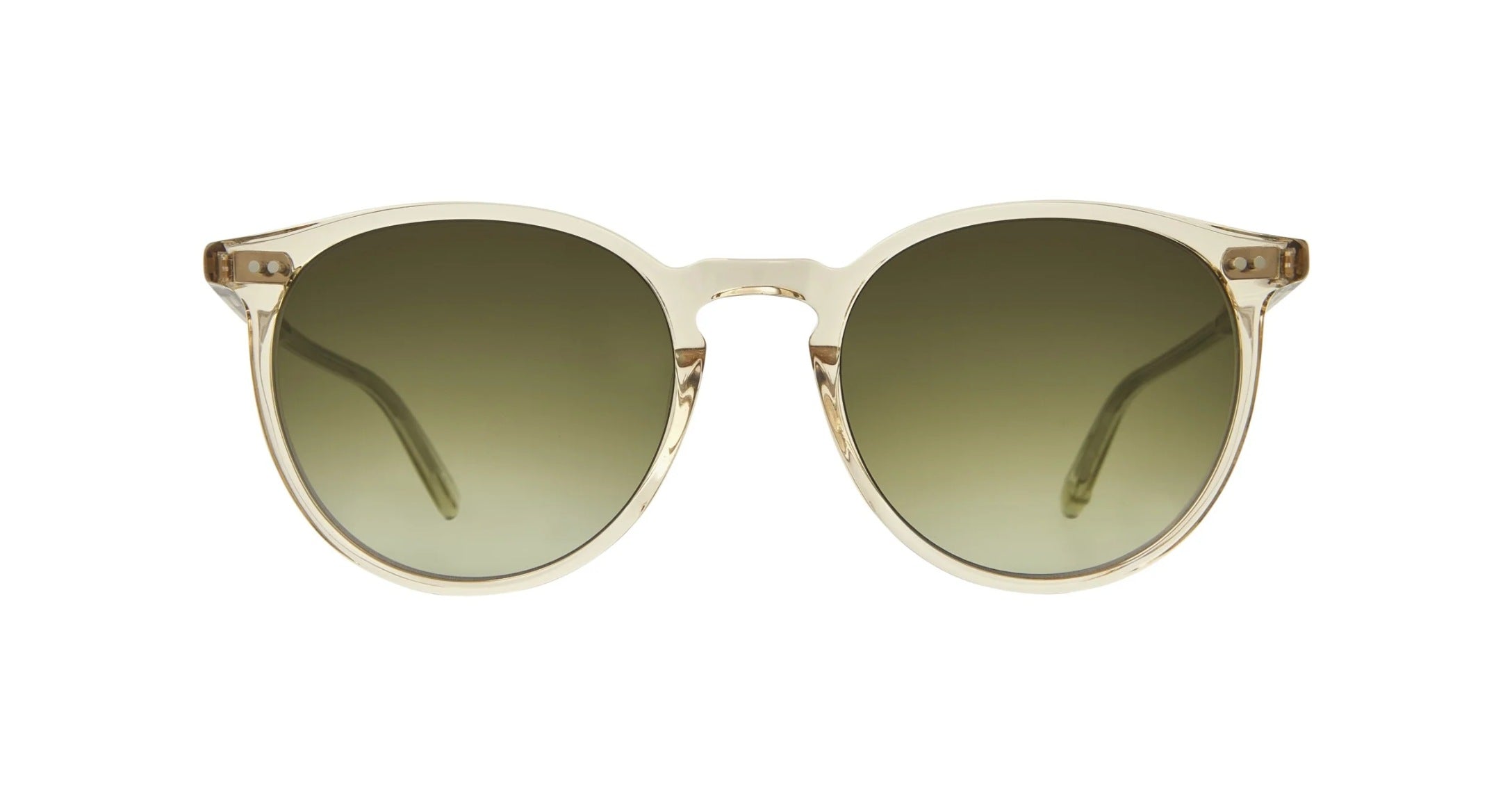 Garrett Leight Morningside Sun Sonnenbrille, Frontansicht Champagner