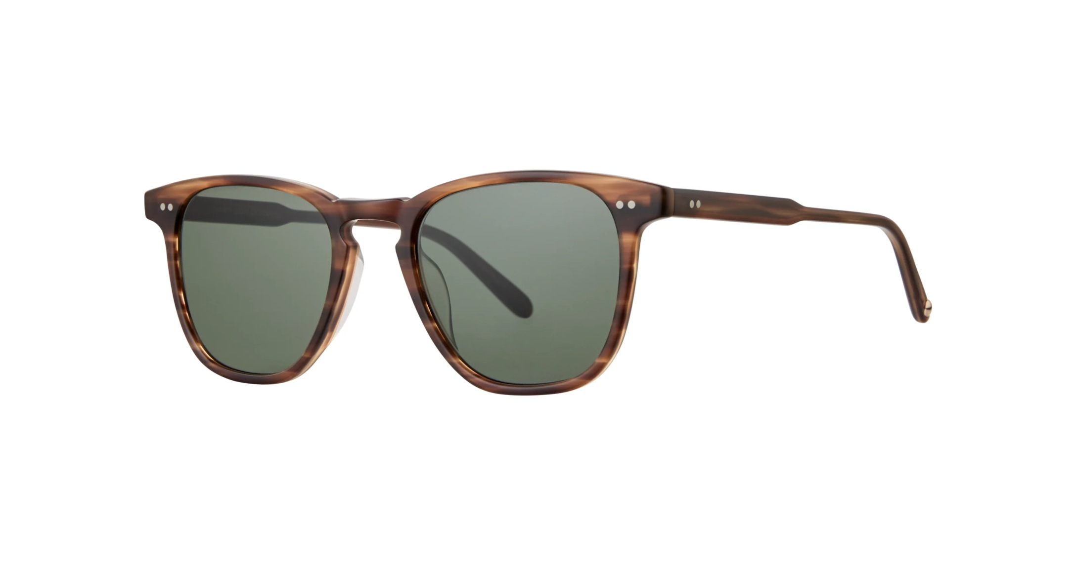Garrett Leight Brooks Sun Sonnenbrille, Schrägansicht Matte Brandy Tortoise