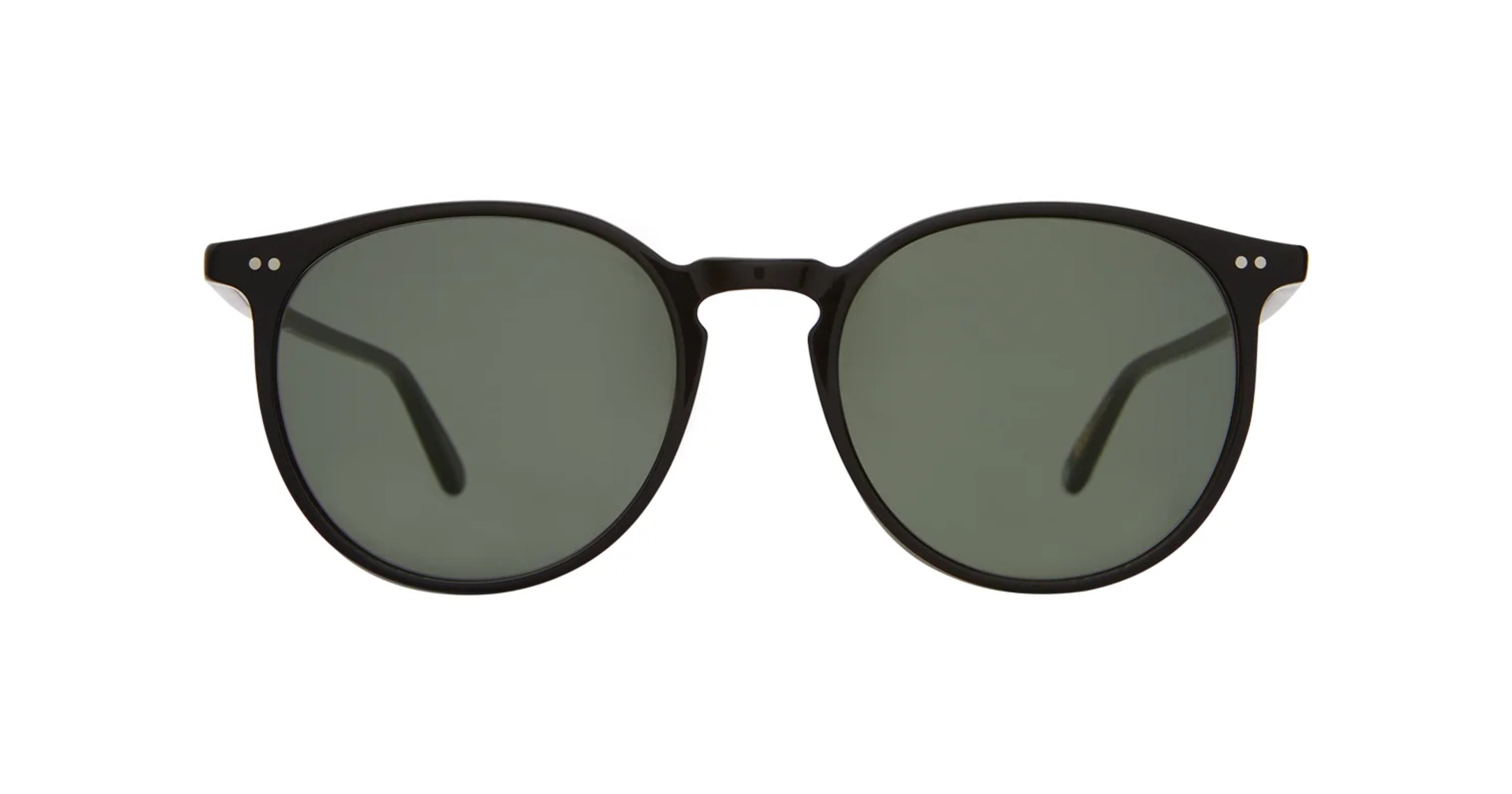 Garrett Leight Morningside Sun Sonnenbrille, Frontansicht Bio Black