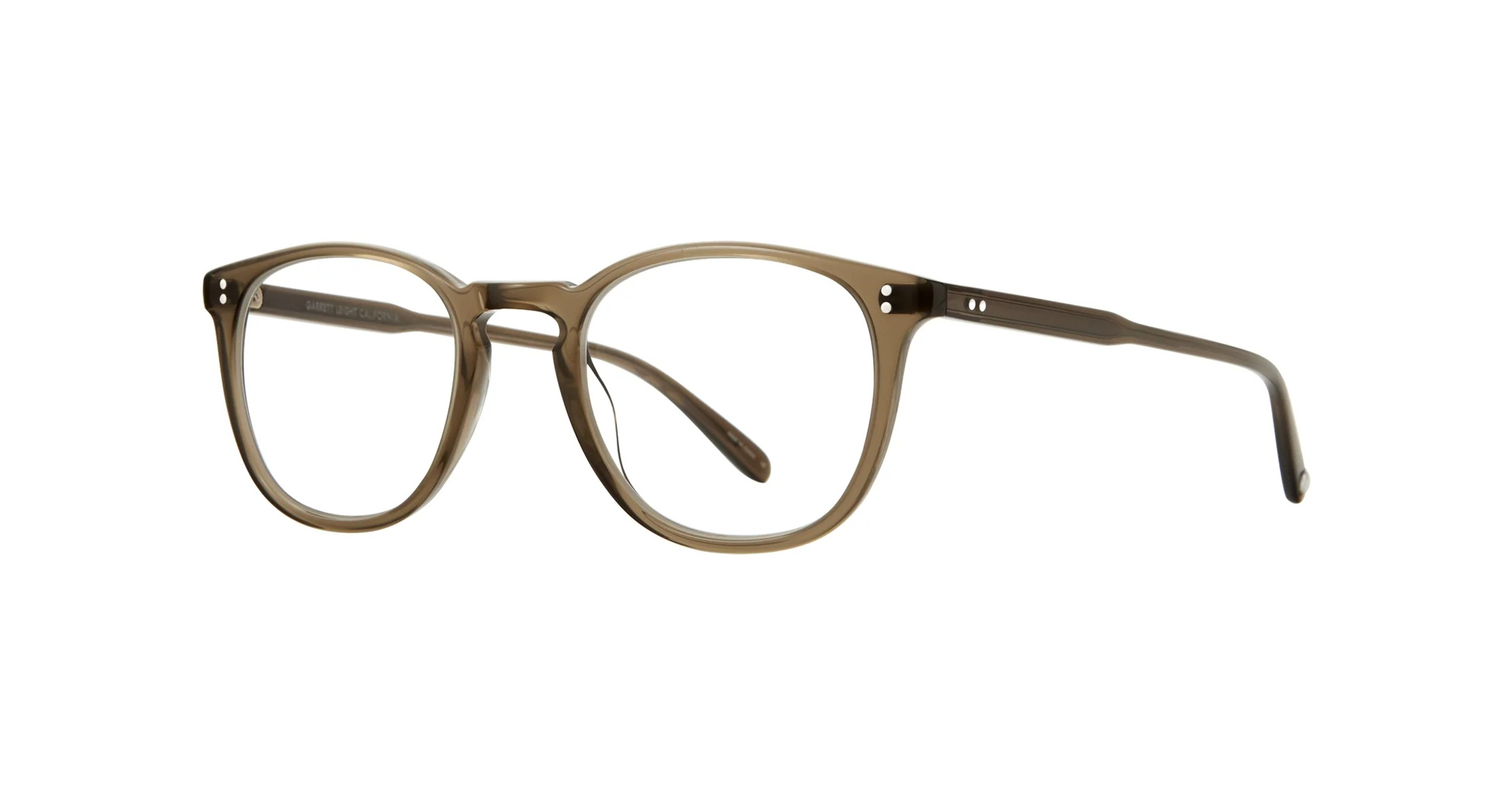 Garrett Leight Kinney Brille, Schrägansicht Olio