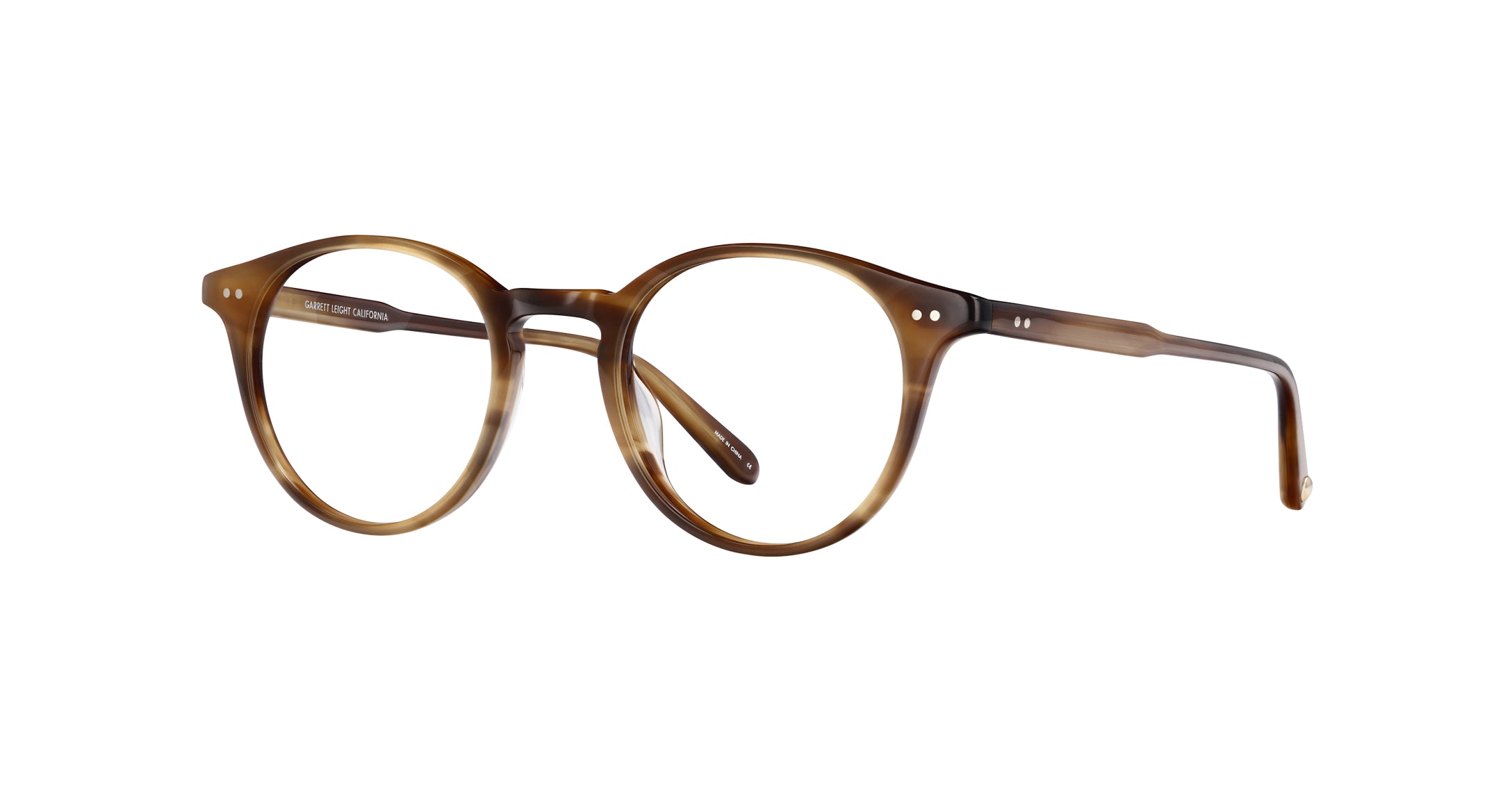 Garrett Leight Clune Brille, Schrägansicht True Demi