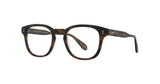 Garrett Leight Langley Brille, Schrägansicht Spotted Brown Shell