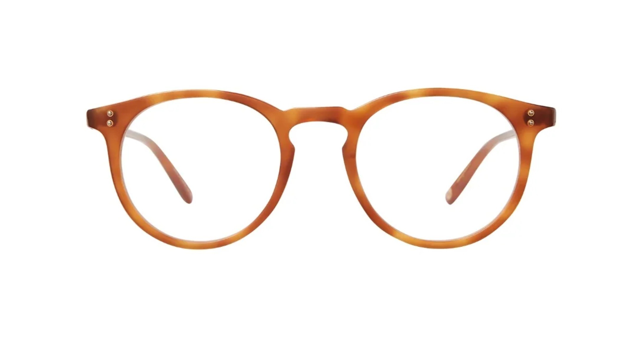Garrett Leight Carlton Brille, Frontansicht Honey Blonde Tortoise