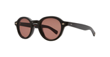 Garrett Leight Flipper Sun Sonnenbrille, Schrägansicht Bio Black