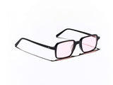 Moscot Shindig Sun Sonnenbrille, Seitenansicht Schwarz/Rose