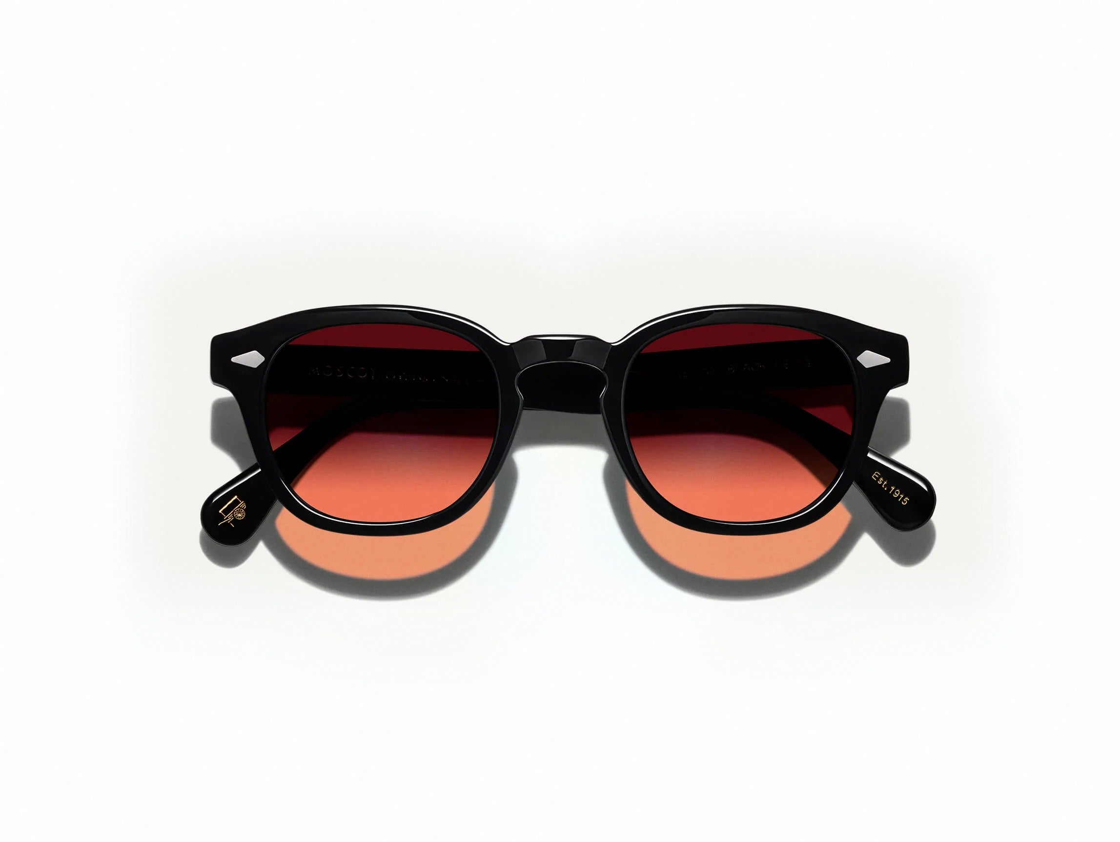 Moscot Lemtosh Tints Sonnenbrille, Schwarz mit Cabernet