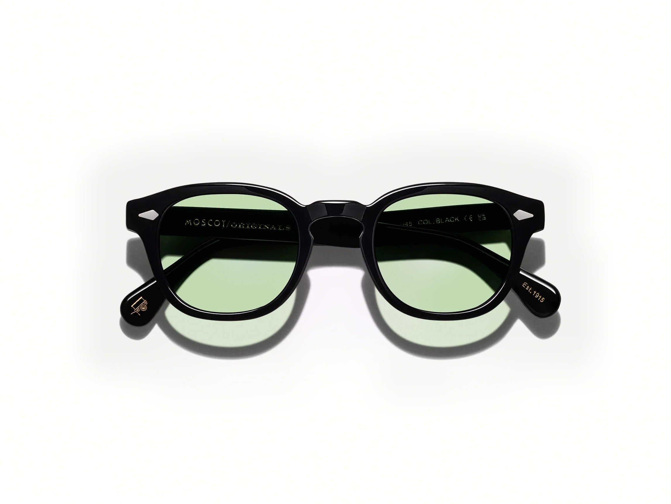 Moscot Lemtosh Tints Sonnenbrille, Schwarz mit Limelight